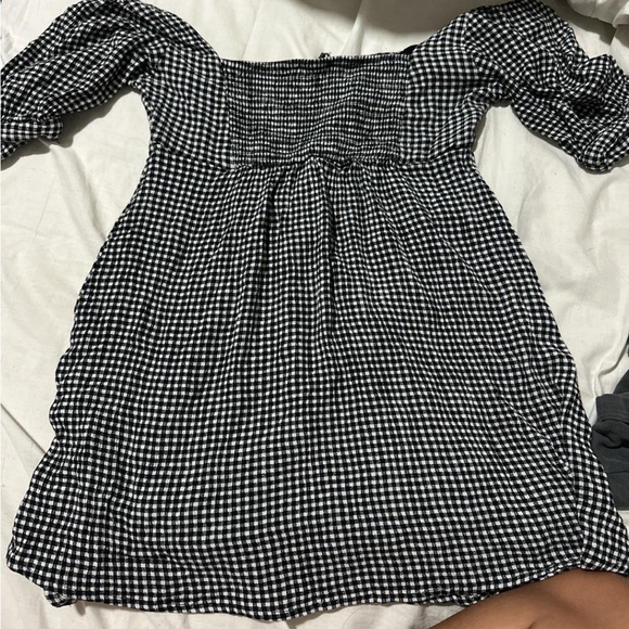 gingham print plaid print mini dress - Picture 2 of 3